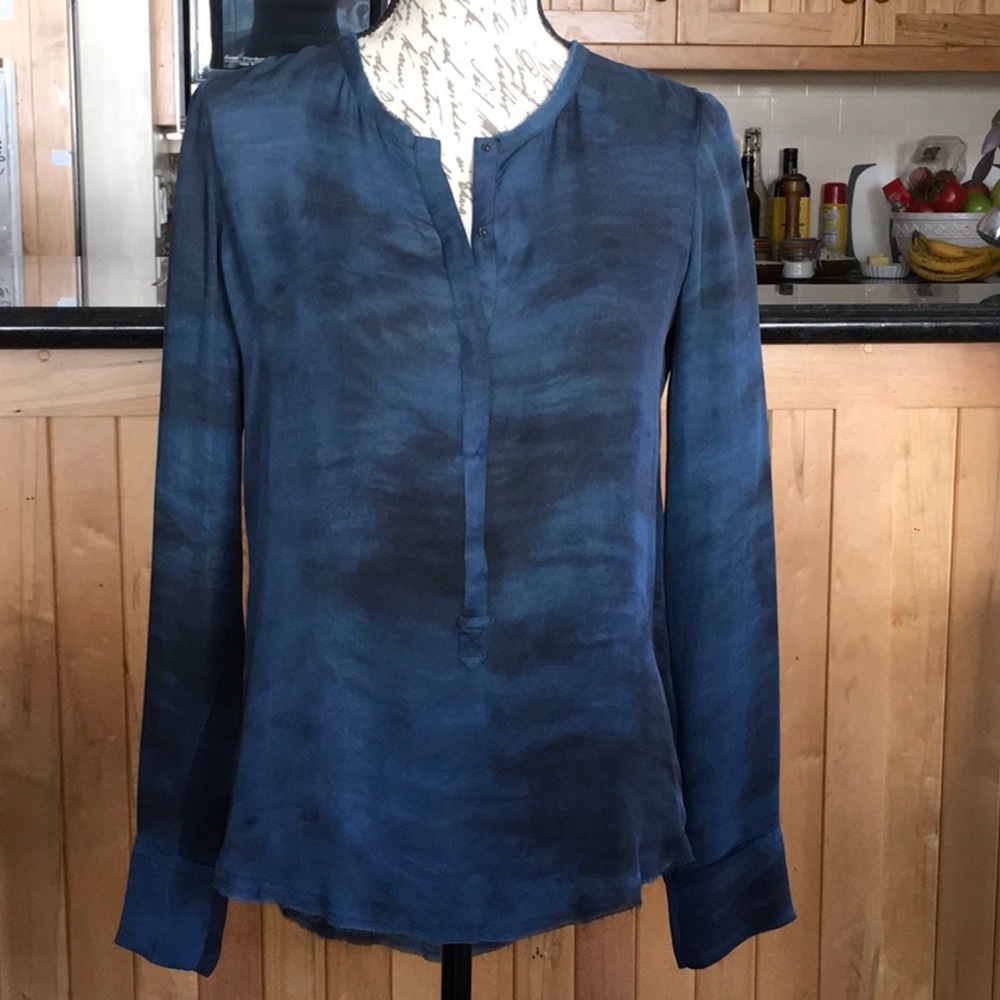 GO BY GO SILK Clean & Simple washable silk shirt, XS